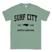 Sage Surf City North Carolina Nc Vintage Sports Design Black Prin Classic Tee - StudioElite