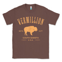 Chestnut vermillion south dakota bison distressed design t shirt Classic Tee - StudioElite