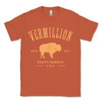 Copper vermillion south dakota bison distressed design t shirt Classic Tee - StudioElite