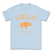 Dusty Blue vermillion south dakota bison distressed design t shirt Classic Tee - StudioElite
