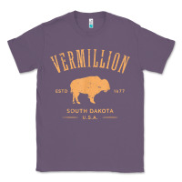 Lavender vermillion south dakota bison distressed design t shirt Classic Tee - StudioElite