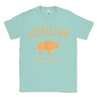 Seafoam vermillion south dakota bison distressed design t shirt Classic Tee - StudioElite
