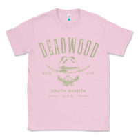 Bubblegum Pink deadwood south dakota usa distressed skull design souvenir premium t s Classic Tee - StudioElite