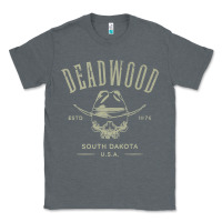 Charcoal Heather deadwood south dakota usa distressed skull design souvenir premium t s Classic Tee - StudioElite