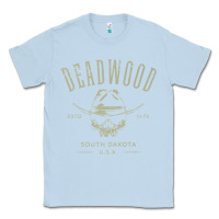 Dusty Blue deadwood south dakota usa distressed skull design souvenir premium t s Classic Tee - StudioElite