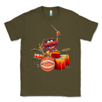 Army Green The muppets animal drummer Classic Tee - StudioElite