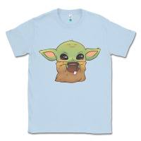 Dusty Blue Baby yoda Classic Tee - StudioElite