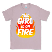 Lilac This Girl Is On Fire Fierce Lady Woman Power Go Girls Fiery Classic Tee - StudioElite
