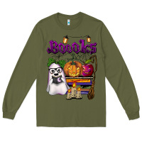 Army Green boooks Long Sleeve Tee - BarkalooDesign