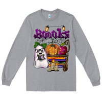 Heather Grey boooks Long Sleeve Tee - BarkalooDesign