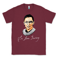 Burgundy rbg ruth bader ginsburg feminist t shirt   signature art Classic Tee - StudioElite