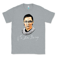Heather Grey rbg ruth bader ginsburg feminist t shirt   signature art Classic Tee - StudioElite