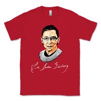Red rbg ruth bader ginsburg feminist t shirt   signature art Classic Tee - StudioElite