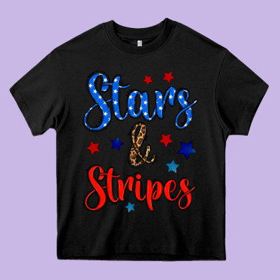 Stars & Stripes Heavy Core Tee Designed By Bundleandbundleshop