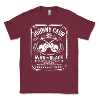 Burgundy johnny cash man in black Classic Tee - StudioElite