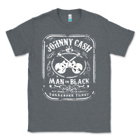 Charcoal Heather johnny cash man in black Classic Tee - StudioElite