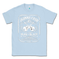 Dusty Blue johnny cash man in black Classic Tee - StudioElite