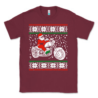 Burgundy santa ridin motocycle Classic Tee - StudioElite