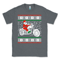 Charcoal Heather santa ridin motocycle Classic Tee - StudioElite