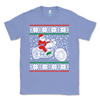 Colony Blue santa ridin motocycle Classic Tee - StudioElite
