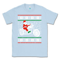 Dusty Blue santa ridin motocycle Classic Tee - StudioElite