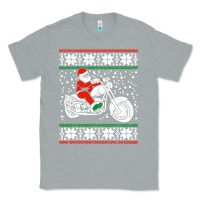 Heather Grey santa ridin motocycle Classic Tee - StudioElite