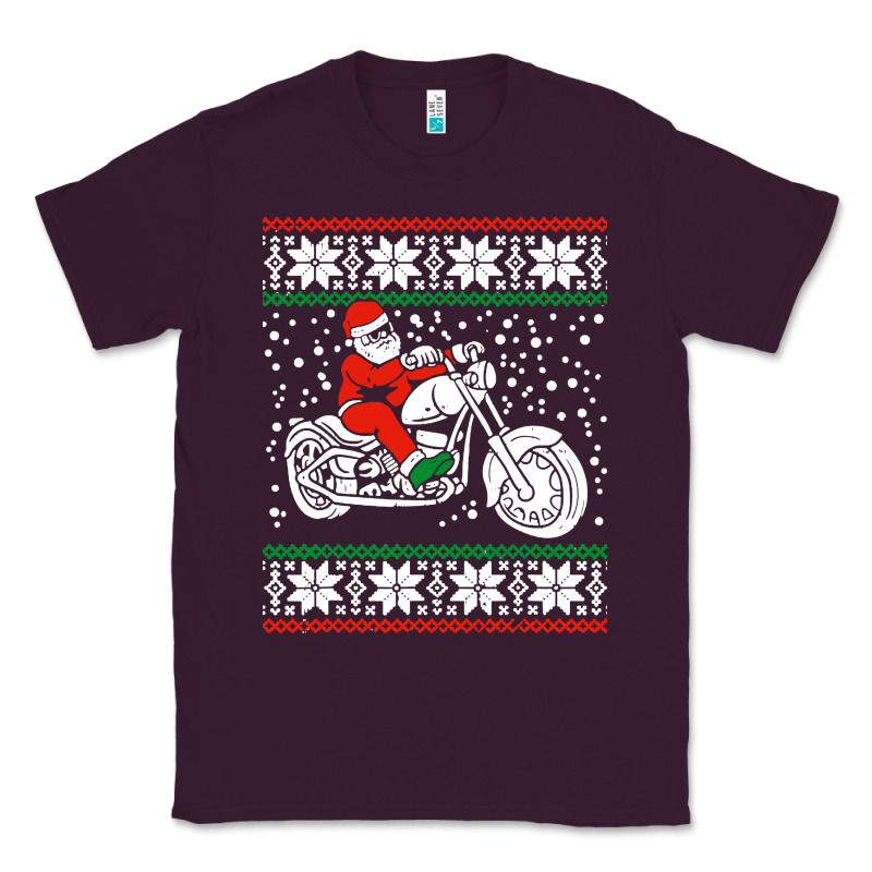 Santa Ridin Motocycle Classic Tee by StudioElite | Teevron