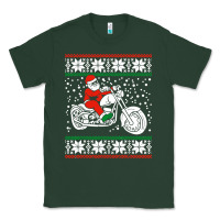 Sports Green santa ridin motocycle Classic Tee - StudioElite