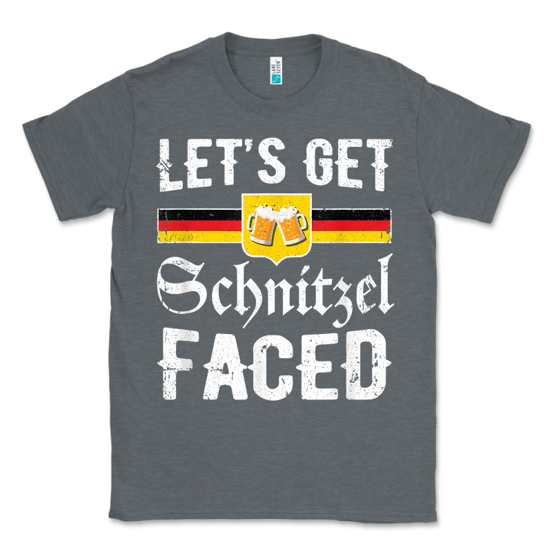 Lets Get Schnitzel Faced Men Women Vintage Oktoberfest T Shirt Classic Tee by StudioElite | Teevron