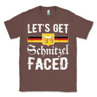 Chestnut lets get schnitzel faced men women vintage oktoberfest t shirt Classic Tee - StudioElite