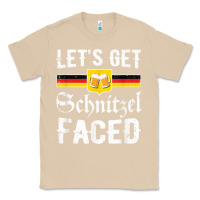 Mushroom lets get schnitzel faced men women vintage oktoberfest t shirt Classic Tee - StudioElite