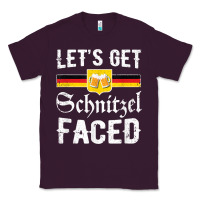 Plum lets get schnitzel faced men women vintage oktoberfest t shirt Classic Tee - StudioElite