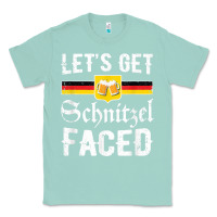 Seafoam lets get schnitzel faced men women vintage oktoberfest t shirt Classic Tee - StudioElite
