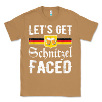 Toasted Coconut lets get schnitzel faced men women vintage oktoberfest t shirt Classic Tee - StudioElite