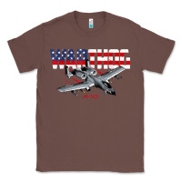 Chestnut Military Airplane A-10 Warthog American Flag Classic Tee - StudioElite