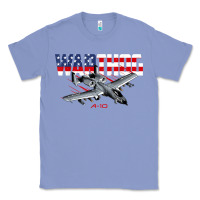 Colony Blue Military Airplane A-10 Warthog American Flag Classic Tee - StudioElite