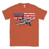 Copper Military Airplane A-10 Warthog American Flag Classic Tee - StudioElite