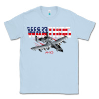 Dusty Blue Military Airplane A-10 Warthog American Flag Classic Tee - StudioElite