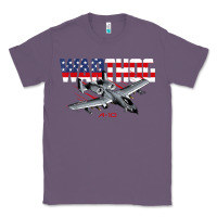 Lavender Military Airplane A-10 Warthog American Flag Classic Tee - StudioElite