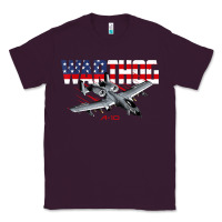 Plum Military Airplane A-10 Warthog American Flag Classic Tee - StudioElite
