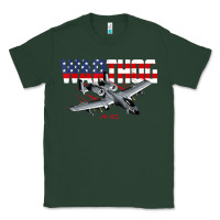 Sports Green Military Airplane A-10 Warthog American Flag Classic Tee - StudioElite