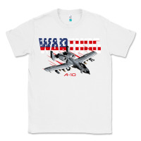 White Military Airplane A-10 Warthog American Flag Classic Tee - StudioElite