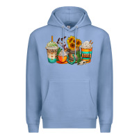 Colony Blue rodeo coffee cups Premium Hoodie - AdoDesignShop
