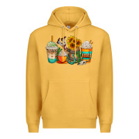 Mustard rodeo coffee cups Premium Hoodie - AdoDesignShop