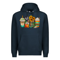 Navy rodeo coffee cups Premium Hoodie - AdoDesignShop