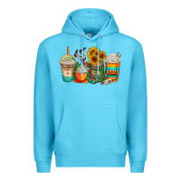 Ocean Blue rodeo coffee cups Premium Hoodie - AdoDesignShop