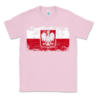 Bubblegum Pink poland polska flag vintage  men women kids  poland t shirt Classic Tee - StudioElite