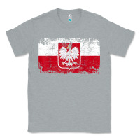 Heather Grey poland polska flag vintage  men women kids  poland t shirt Classic Tee - StudioElite