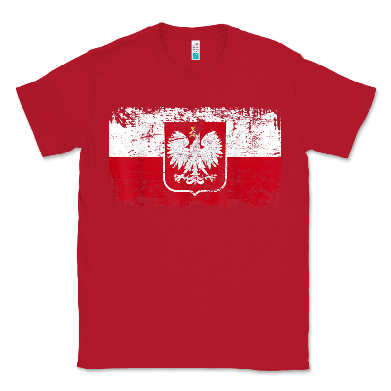 Poland Polska Flag Vintage  Men Women Kids  Poland T Shirt Classic Tee by StudioElite | Teevron