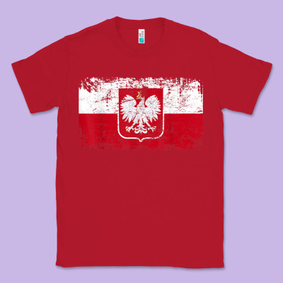 Poland Polska Flag Vintage  Men Women Kids  Poland T Shirt Classic Tee Designed By Studioelite